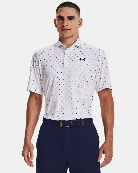 Men's UA Playoff 3.0 Printed Polo in White image number 0